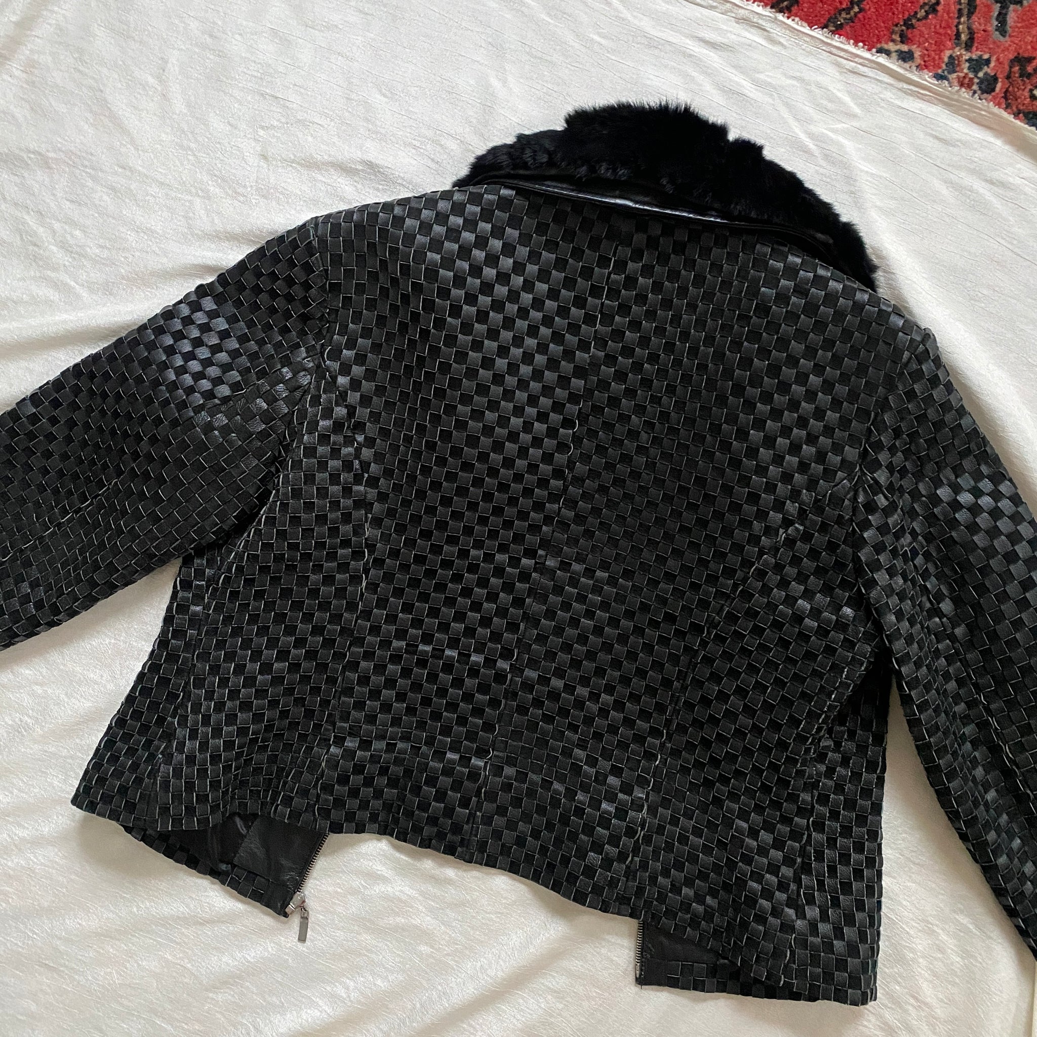 Marvin Richards Woven Leather Jacket