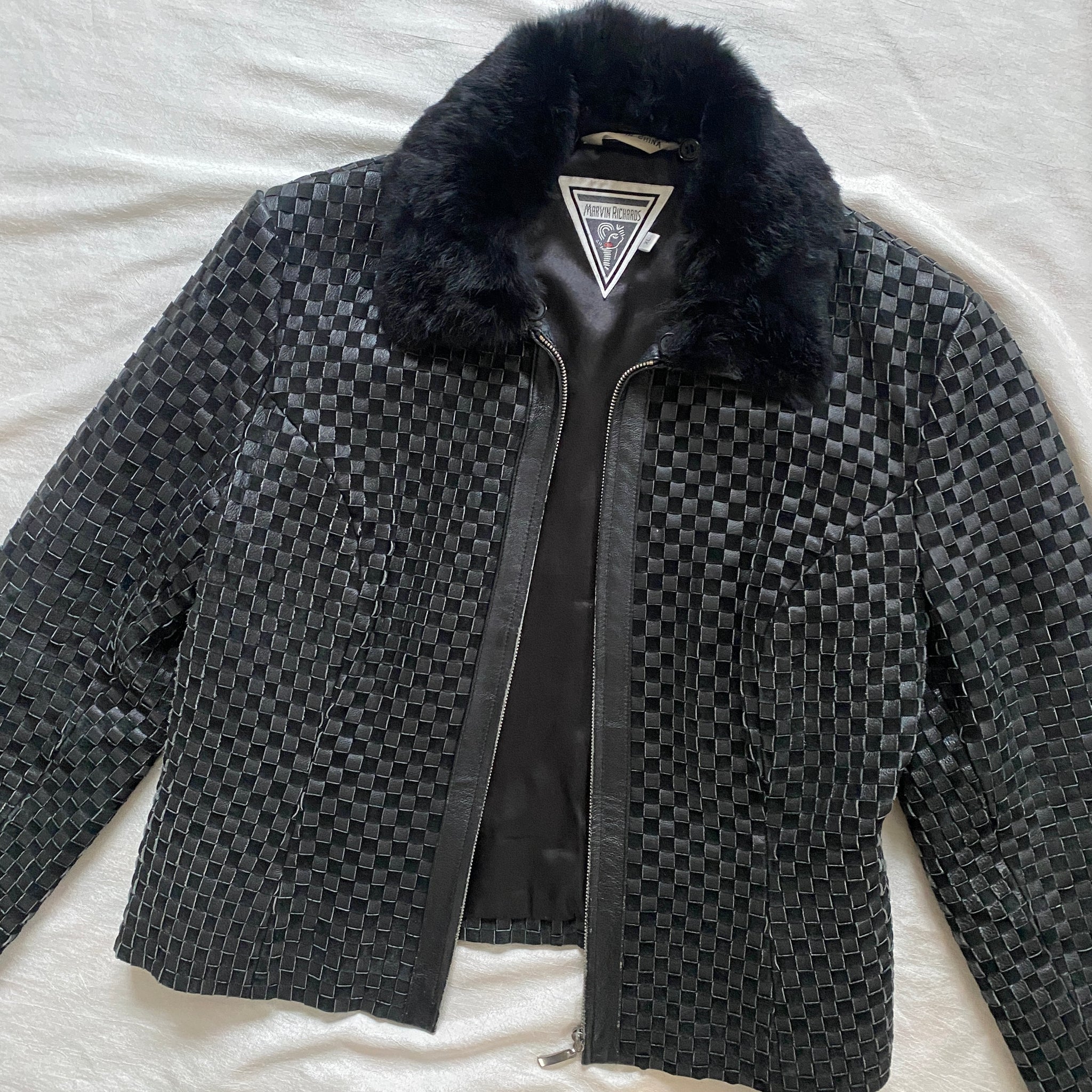 Marvin Richards Woven Leather Jacket