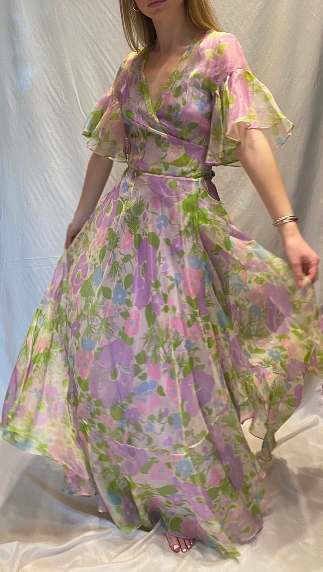 2pc Garden Wrap Dress