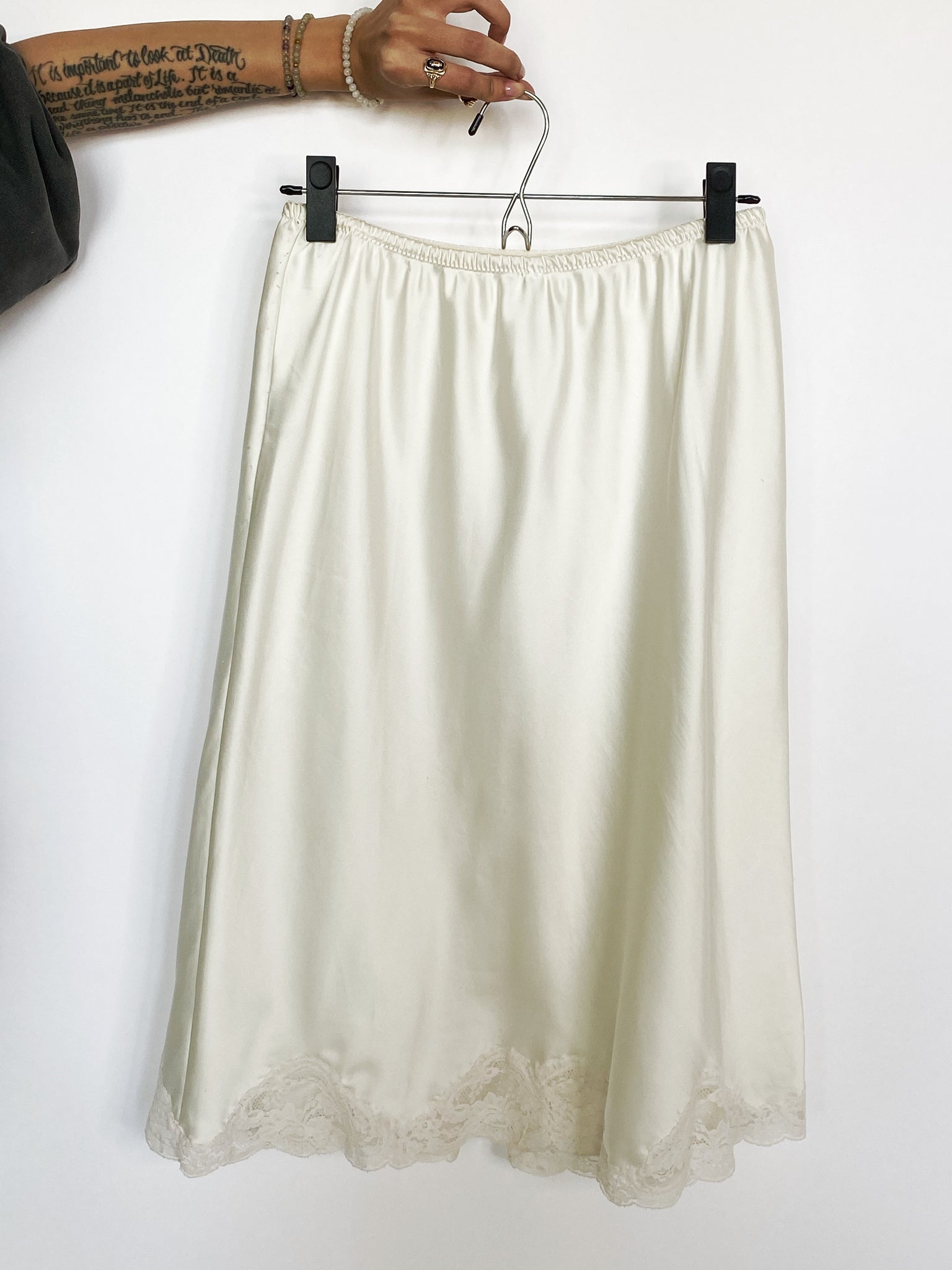 Ivory Dior Slip Skirt