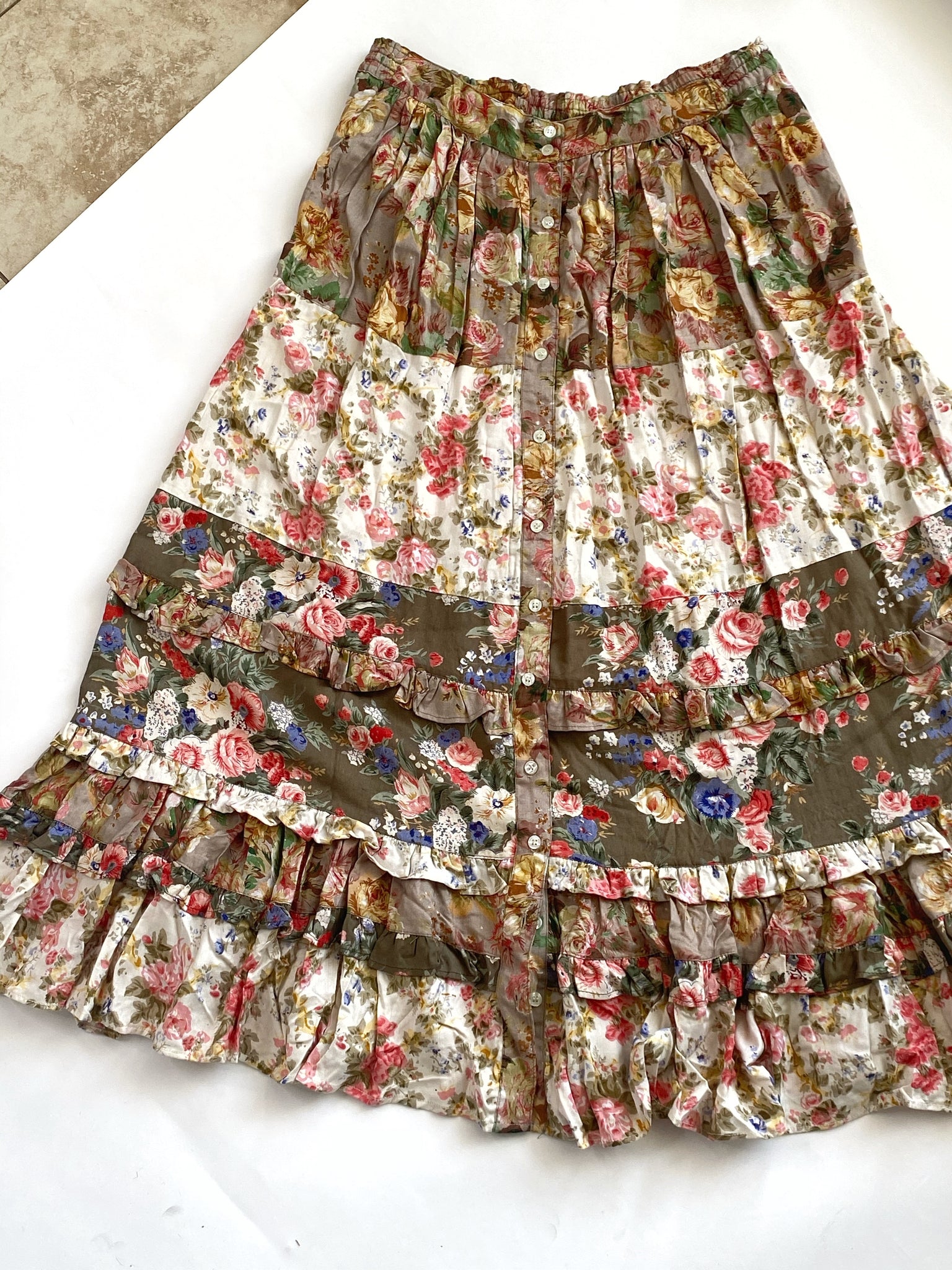 Patchwork Vintage Circle Skirt