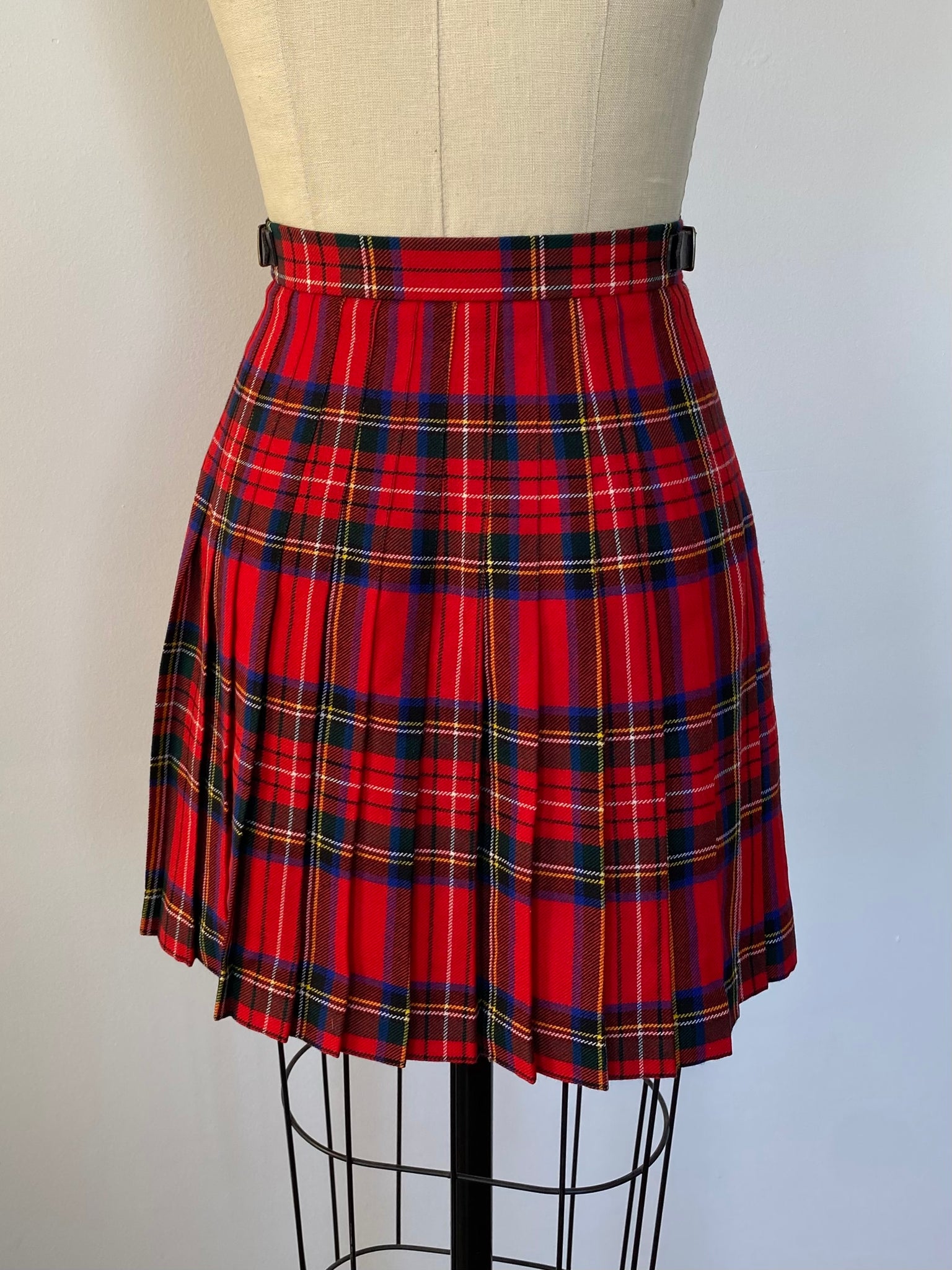 Wool Mini Kilt with Safety Pins