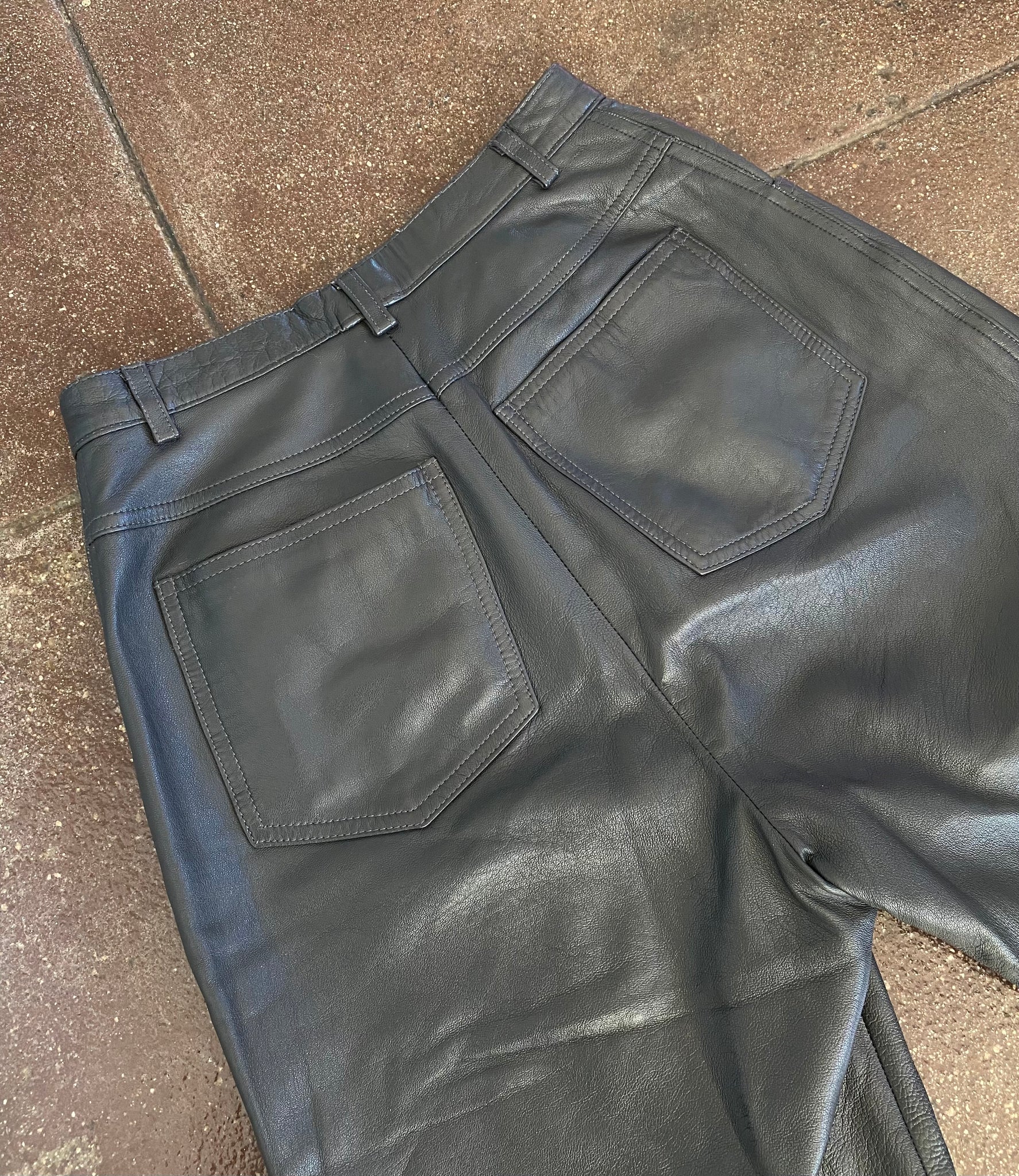 High Waisted Leather Pant