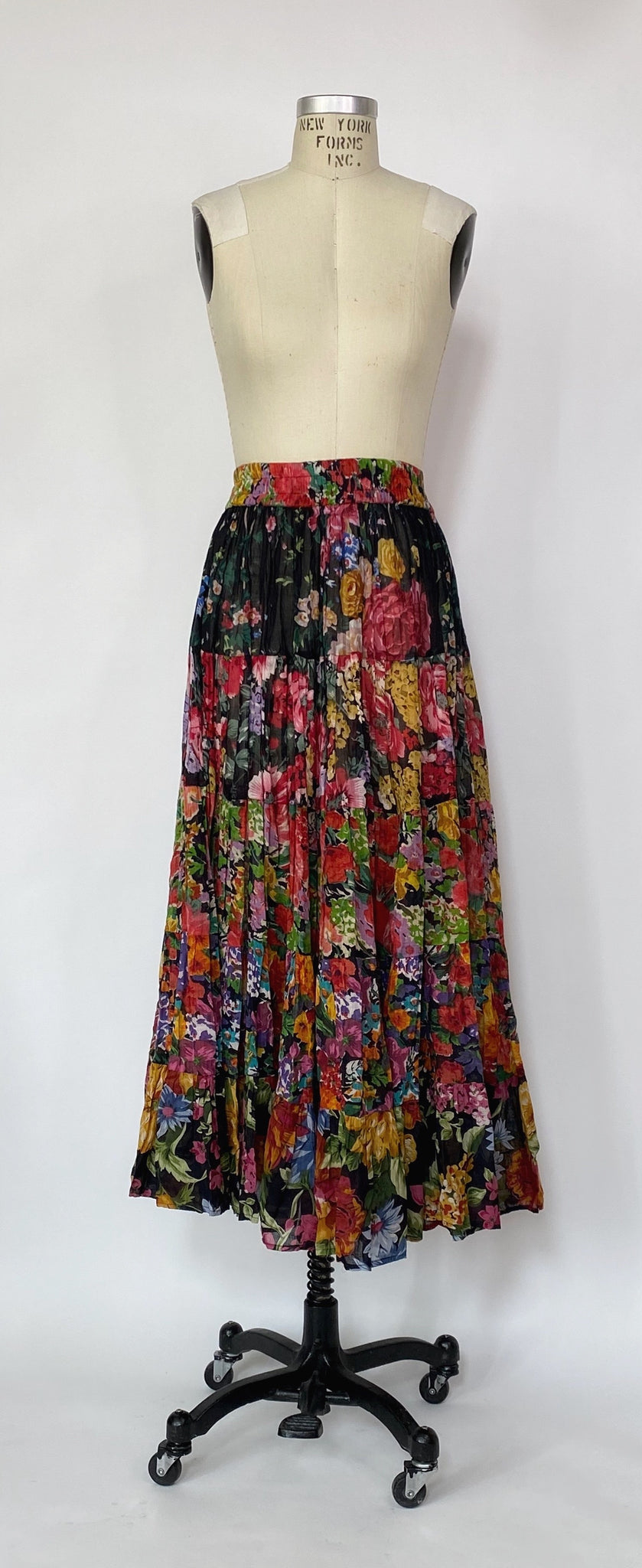 Moody Floral Midi Skirt