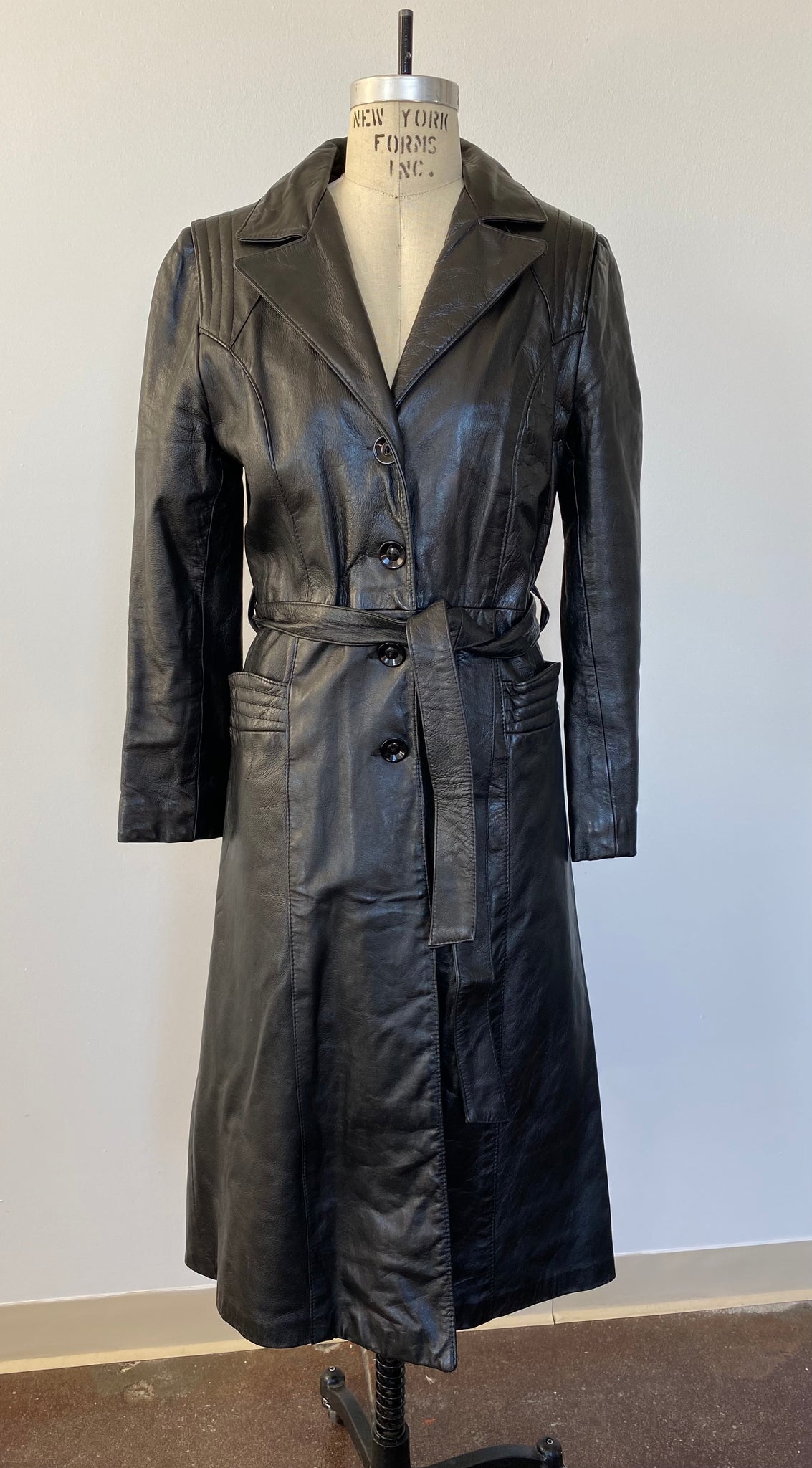 Black Leather Trench