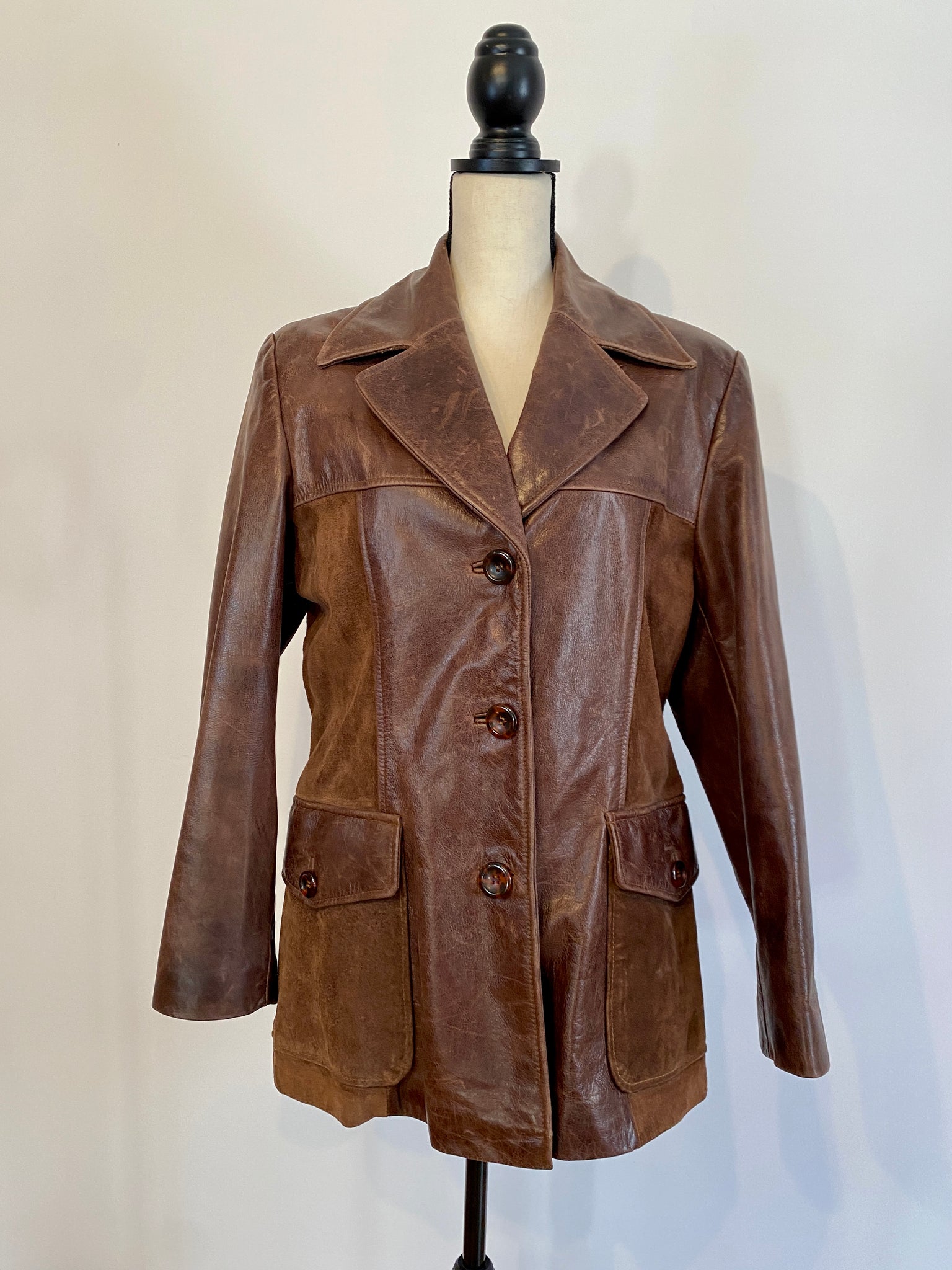 Paneled Leather Jacket
